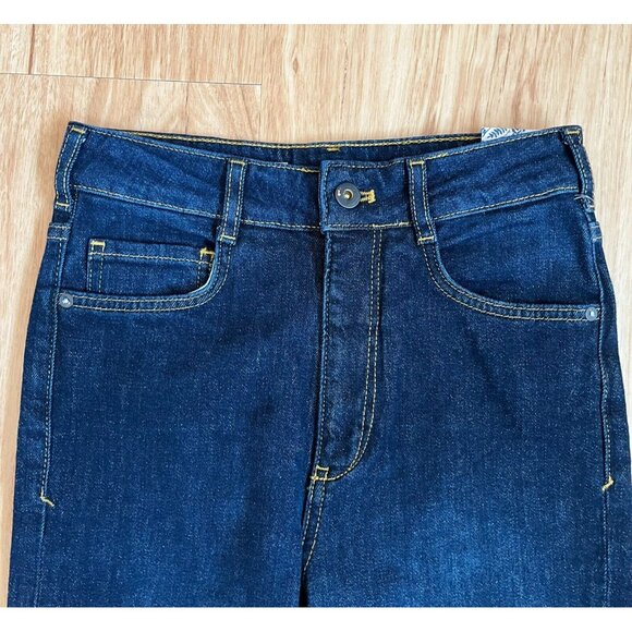 Pilcro and the Letterpress Dark Wash Straight Leg Blue Jeans, Size 25, NWT! $140 - Picture 3 of 13